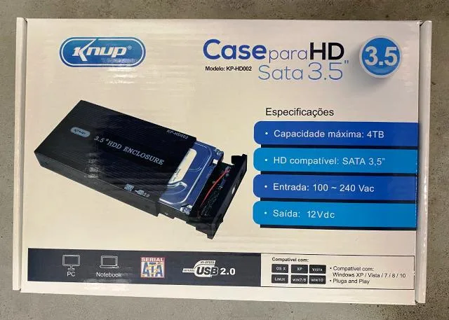 Case HD Sata 3.5 USB 2.0 Knup KP-HD002