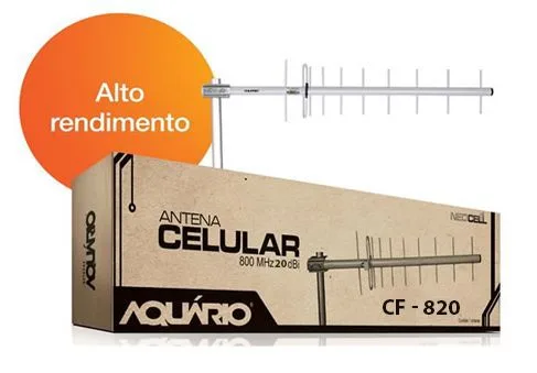 Antena Celular Rural Aquario 20DBI CF-820 800MH