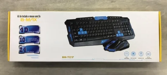Teclado Mouse sem Fio Gamer B-Max BM-T07