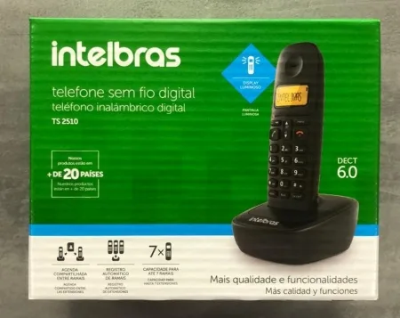 Telefone sem Fio Intelbras TS 2510 Preto