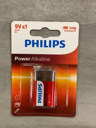 Bateria 9V Alcalina Philips 6LR61P1B/97