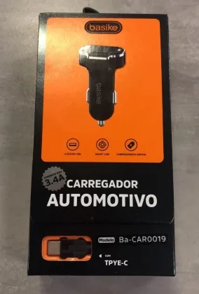Carregador Veicular Basike BA-CAR0019