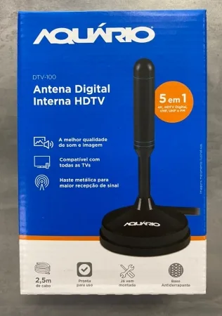 Antena Digital Interna Aquario DTV100 2,5M