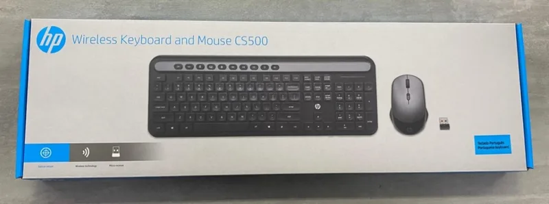Teclado Mouse sem Fio HP CS500