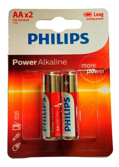 Pilha AA Alcalina Philips C/2