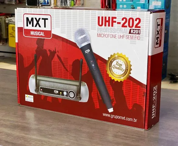 Microfone sem Fio MXT UHF-202 Profissional R201 a