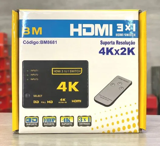 Hub HDMI 3 em 1 BM BM8681