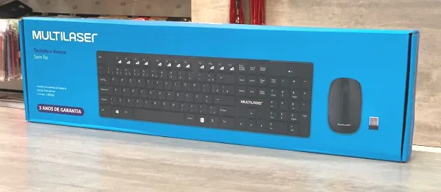 Teclado Mouse sem Fio Multilaser TC270
