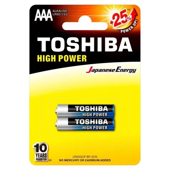 Pilha AAA Alcalina Toshiba C/2