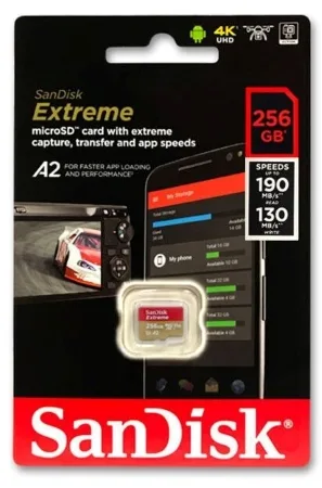 Memória Micro SD 256GB SanDisk Extreme