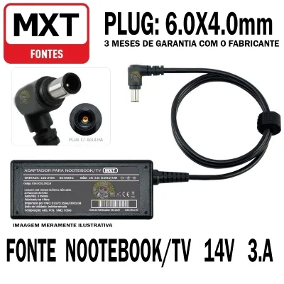 Carregador Notebook TV - MXT 19V 3,42A