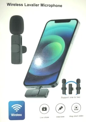 Microfone Lapela sem Fio Pra iPhone