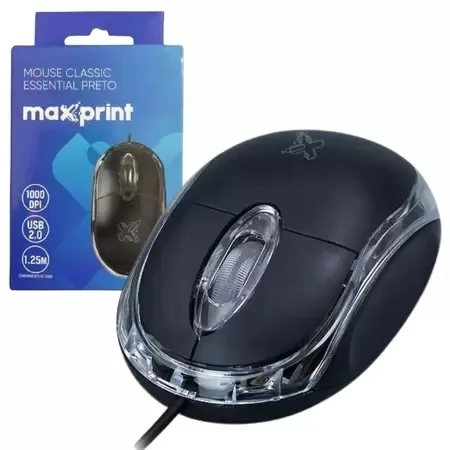 Mouse Maxprint Classic Essential com Fio