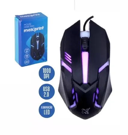 Mouse Maxprint Geek Max com Fio