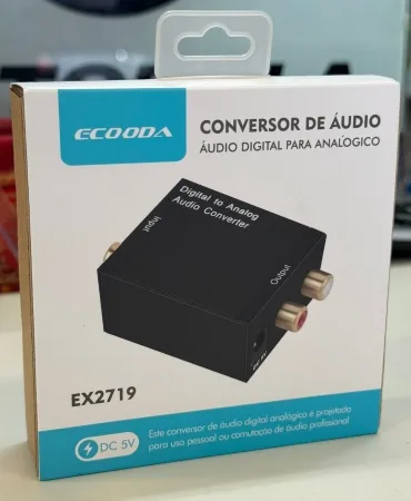 Conversor Áudio Analógico Digital Ecooda EX2719