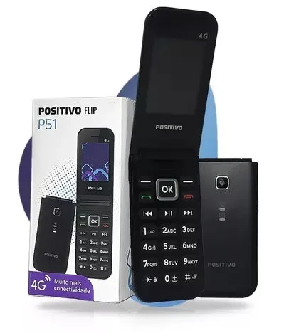 Celular Positivo P51 Flip Preto