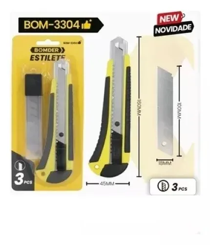 Estilete Emborrachado Bomder BOM-3304