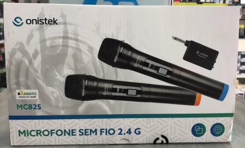 Microfone sem Fio c/ 2 Onistek MC825