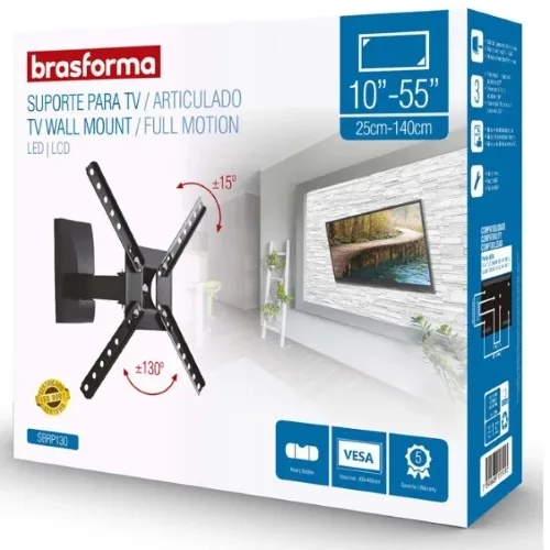 Suporte TV Articulado Brasforma SBRP130