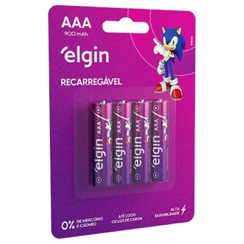Pilha Elgin AAA Recarregável