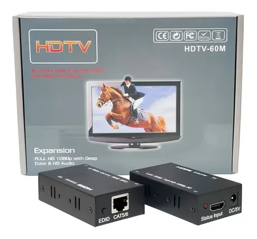 Externsor HDTV-60M HDMI Via Cabo Rede