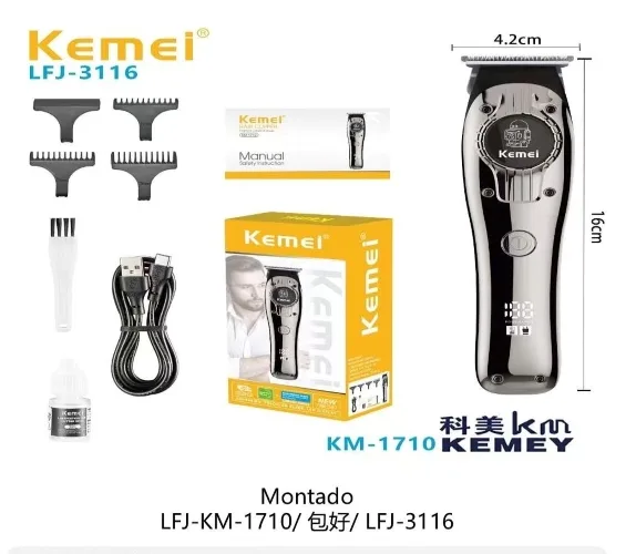 Máquina Corta Cabelo Kemei KM-1710