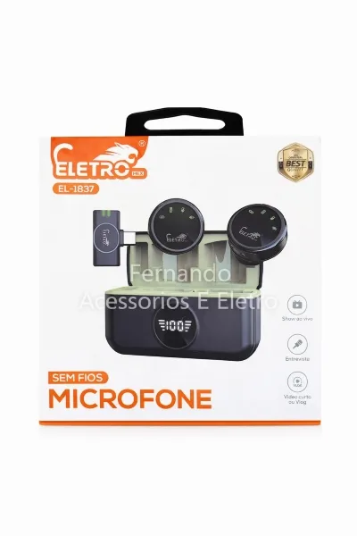 Microfone Lapela Eletro Mex EL-1837
