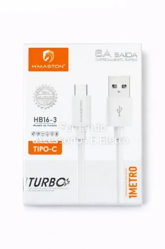 Cabo USB Tipo C 1M H'Maston HB16-3