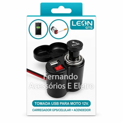 Tomada USB Moto 12V Leon GTS LEONS-265