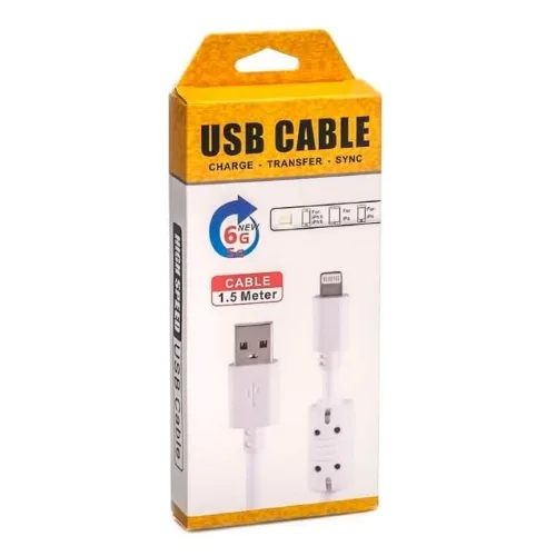 Cabo USB iPhone 1,5M c/ Filtro Jambara KS-03
