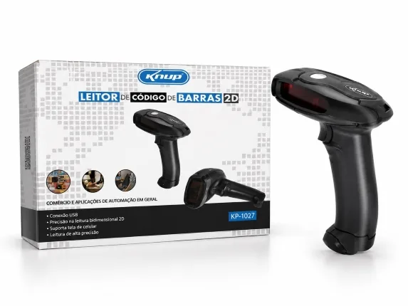 Leitor Codigo Barra Knup KP-1027 2D com Fio