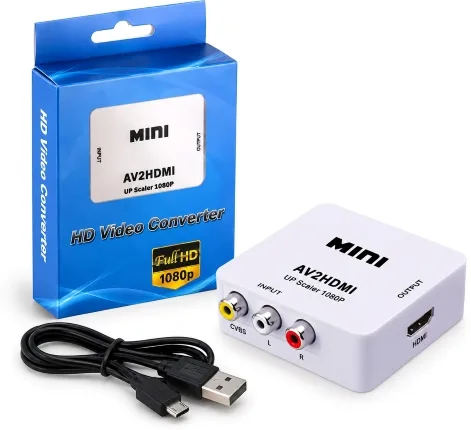 Conversor AV2 HDMI Áudio Vídeo